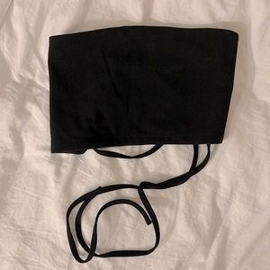 Black Bandeau Top